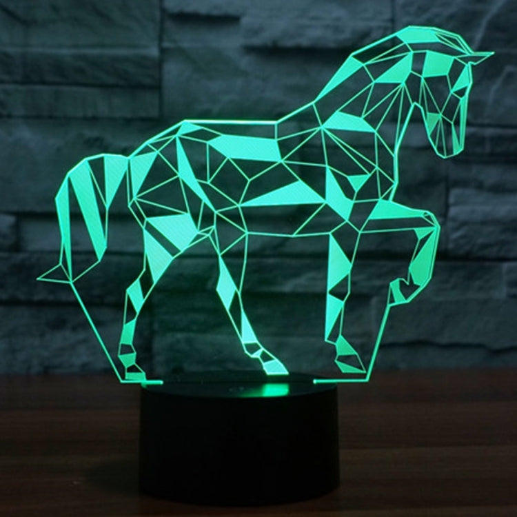 Horse Shape 3D Touch Switch Control LED Light , 7 Color Discoloration Creative Visual Stereo Lamp Desk Lamp Night Light - Novelty Lighting by PMC TechLife | Online Shopping South Africa | PMC TechLife | Buy Now Pay Later Mobicred