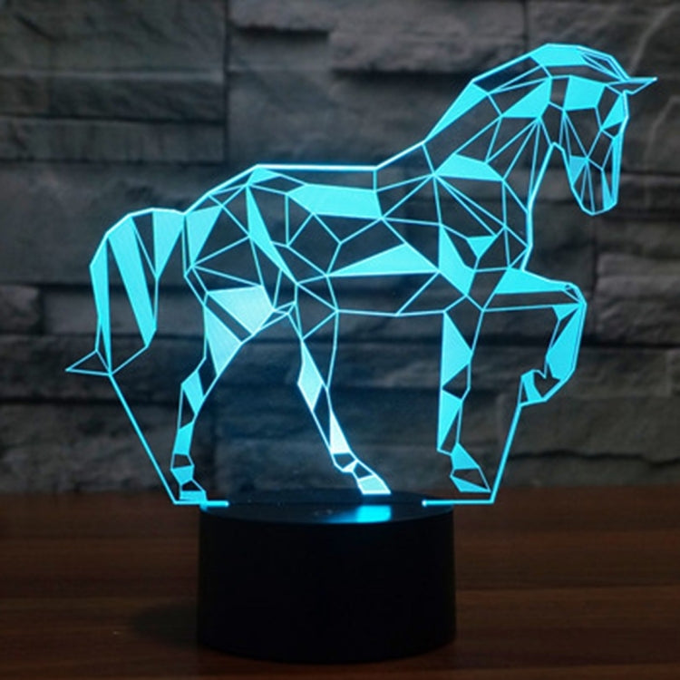 Horse Shape 3D Touch Switch Control LED Light , 7 Color Discoloration Creative Visual Stereo Lamp Desk Lamp Night Light - Novelty Lighting by PMC TechLife | Online Shopping South Africa | PMC TechLife | Buy Now Pay Later Mobicred