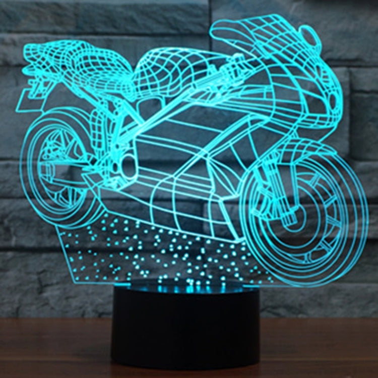 Motorcycle Shape 3D Touch Switch Control LED Light , 7 Colour Discoloration Creative Visual Stereo Lamp Desk Lamp Night Light - Novelty Lighting by PMC TechLife | Online Shopping South Africa | PMC TechLife | Buy Now Pay Later Mobicred