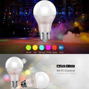 E26 / E27 Port 10W RGB+White Light LED WiFi Smart Light Bulb , Works with Alexa Echo & Google Home, Effective Control Distance: 50m, AC 110V