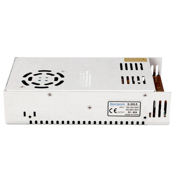 SOMPOM S-300-5 300W 5V 60A Switching Driver LED Light Strip Display Screen Lighting Monitor Power Supply