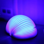 Foldable Pages Colorful Dimming Book Shape LED Light , Creative Portable USB Charging Semicircle Night Light with Remote Control(Blue)
