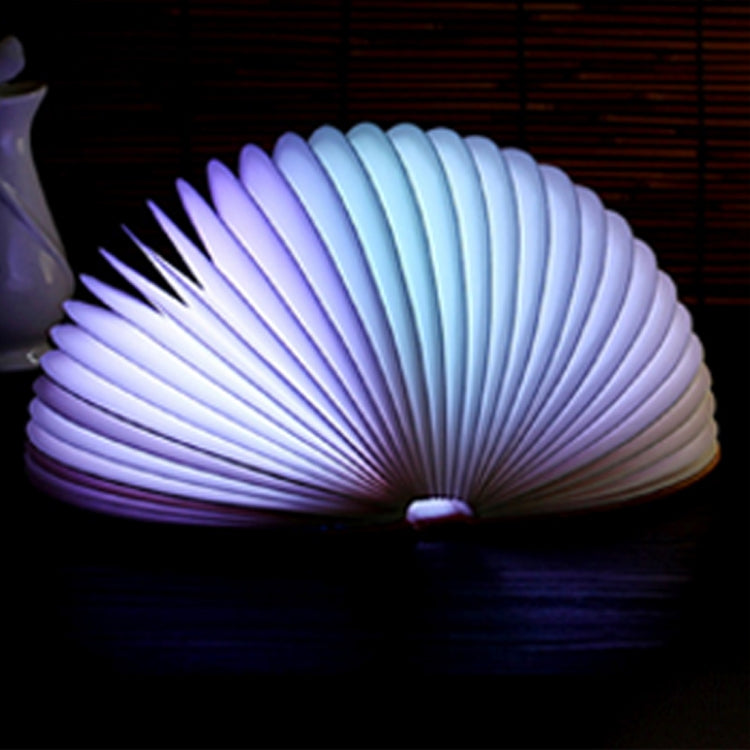 Foldable Pages Colorful Dimming Book Shape LED Light , Creative Portable USB Charging Semicircle Night Light with Remote Control(Blue)
