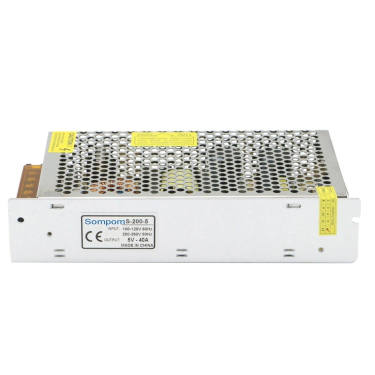 SOMPOM S-200-5 200W 5V 40A Switching Driver LED Light Strip Display Screen Lighting Monitor Power Supply - free shipping - PMC Jewellery - Order now!