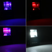 30W IP65 Water-resistant USB Charging Floodlight, 24 LEDs SMD5730 2400LM 6000-6500K Red and Blue Light Flashing Warning Lights Portable with Holder