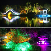 30W IP65 Water-resistant USB Charging Floodlight, 24 LEDs SMD5730 2400LM 6000-6500K Red and Blue Light Flashing Warning Lights Portable with Holder
