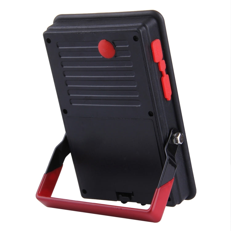 30W IP65 Water-resistant USB Charging Floodlight, 24 LEDs SMD5730 2400LM 6000-6500K Red and Blue Light Flashing Warning Lights Portable with Holder