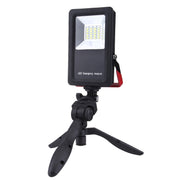 30W IP65 Water-resistant USB Charging Floodlight, 24 LEDs SMD5730 2400LM 6000-6500K Red and Blue Light Flashing Warning Lights Portable with Holder