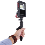 30W IP65 Water-resistant USB Charging Floodlight, 24 LEDs SMD5730 2400LM 6000-6500K Red and Blue Light Flashing Warning Lights Portable with Holder