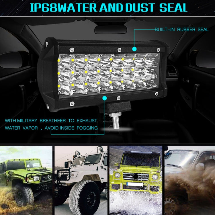 7 inch 18W 1800LM 3 Row LED Strip Light Working Refit Off-road Vehicle Lamp Roof Strip Light - Work Lights by PMC TechLife | Online Shopping South Africa | PMC TechLife | Buy Now Pay Later Mobicred