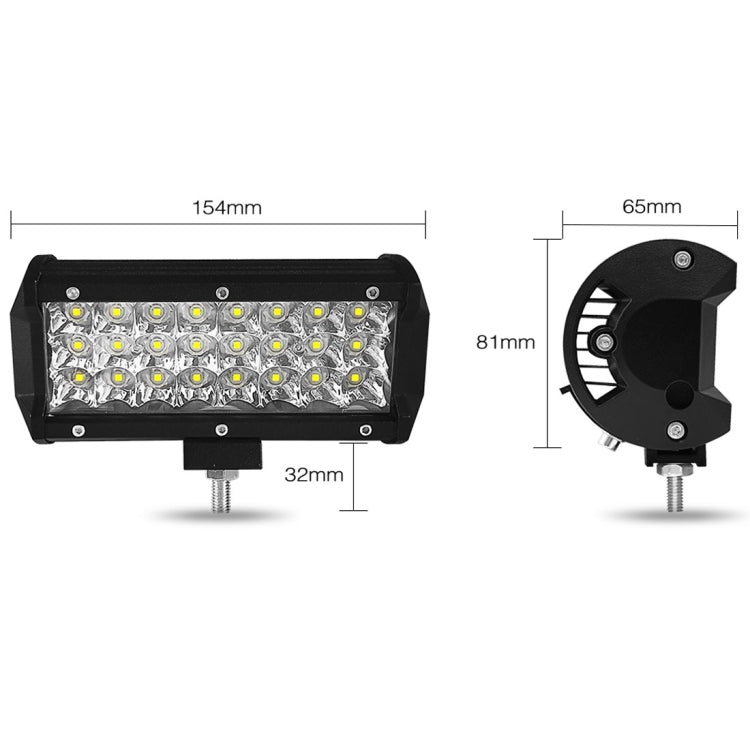 7 inch 18W 1800LM 3 Row LED Strip Light Working Refit Off-road Vehicle Lamp Roof Strip Light - Work Lights by PMC TechLife | Online Shopping South Africa | PMC TechLife | Buy Now Pay Later Mobicred