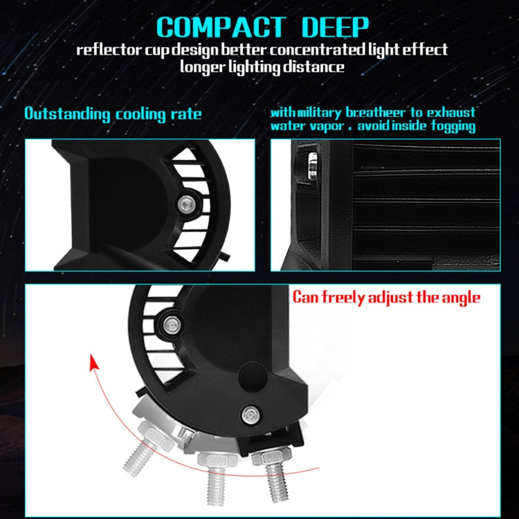 7 inch 18W 1800LM 3 Row LED Strip Light Working Refit Off-road Vehicle Lamp Roof Strip Light - Work Lights by PMC TechLife | Online Shopping South Africa | PMC TechLife | Buy Now Pay Later Mobicred