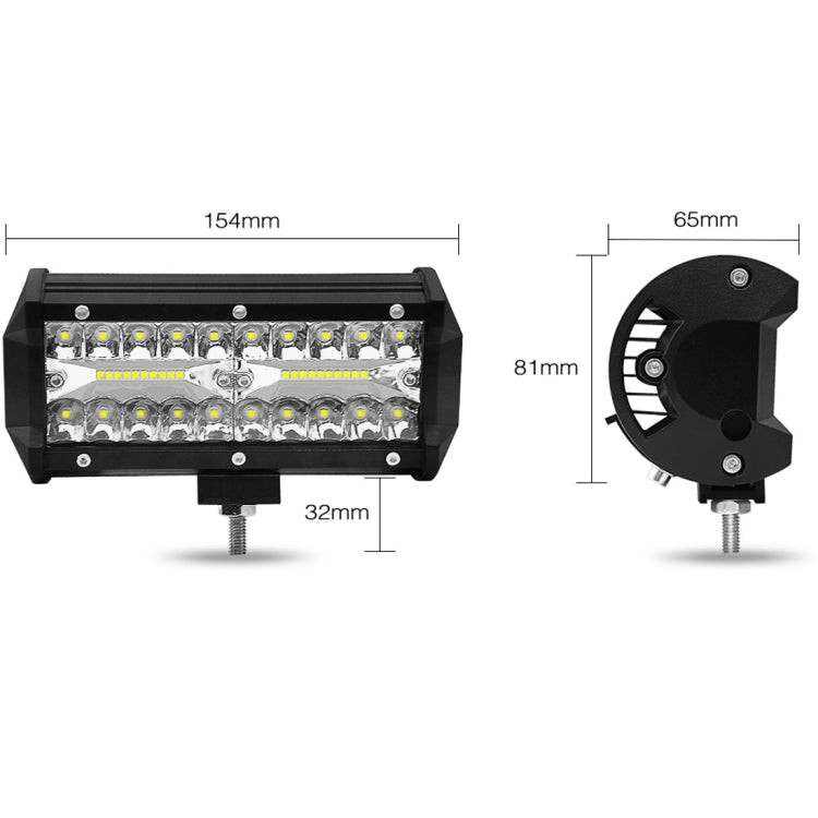7 inch 30W 3000LM 6000K LED Strip Lamp Working Refit Off-road Vehicle Roof Strip Light - Work Lights by PMC TechLife | Online Shopping South Africa | PMC TechLife | Buy Now Pay Later Mobicred