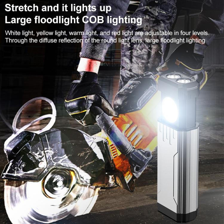 KXK-886 IP44 Waterproof Work Light 3 Color Temperature COB Emergency Flashlight - LED Flashlight by PMc TechLife | Online Shopping South Africa | PMc TechLife | Buy Now Pay Later Mobicred