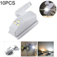 10 PCS 0.3W Universal Inner Hinge LED Sensor lamp Cupboard 3 LEDs Night light Auto ON/OFF Bulb(White Light) - Sensor LED Lights by PMC TechLife | Online Shopping South Africa | PMC TechLife | Buy Now Pay Later Mobicred