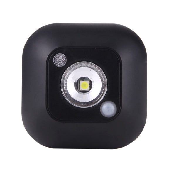 White Light Mini Human Body Motion Induction Ceiling Night Light , Porch Wall Lamps for Cabinets / Bedroom / Bathroom / Living Room, Sensor Distance: 2-3m(Black)