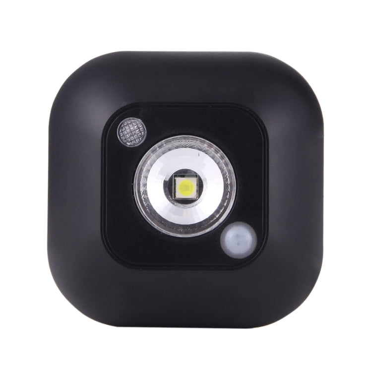 White Light Mini Human Body Motion Induction Ceiling Night Light , Porch Wall Lamps for Cabinets / Bedroom / Bathroom / Living Room, Sensor Distance: 2-3m(Black)