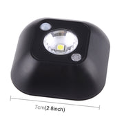 White Light Mini Human Body Motion Induction Ceiling Night Light , Porch Wall Lamps for Cabinets / Bedroom / Bathroom / Living Room, Sensor Distance: 2-3m(Black)
