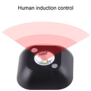 White Light Mini Human Body Motion Induction Ceiling Night Light , Porch Wall Lamps for Cabinets / Bedroom / Bathroom / Living Room, Sensor Distance: 2-3m(Black)