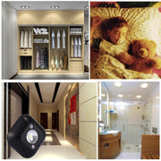 White Light Mini Human Body Motion Induction Ceiling Night Light , Porch Wall Lamps for Cabinets / Bedroom / Bathroom / Living Room, Sensor Distance: 2-3m(Black)
