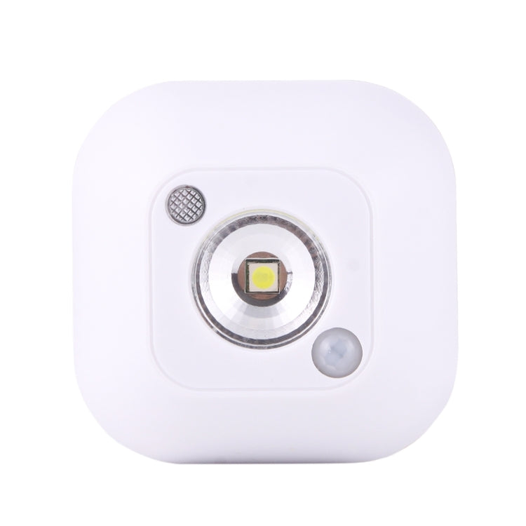 White Light Mini Human Body Motion Induction Ceiling Night Light , Porch Wall Lamps for Cabinets / Bedroom / Bathroom / Living Room, Sensor Distance: 2-3m(White) - Sensor LED Lights by PMC TechLife | Online Shopping South Africa | PMC TechLife | Buy Now Pay Later Mobicred