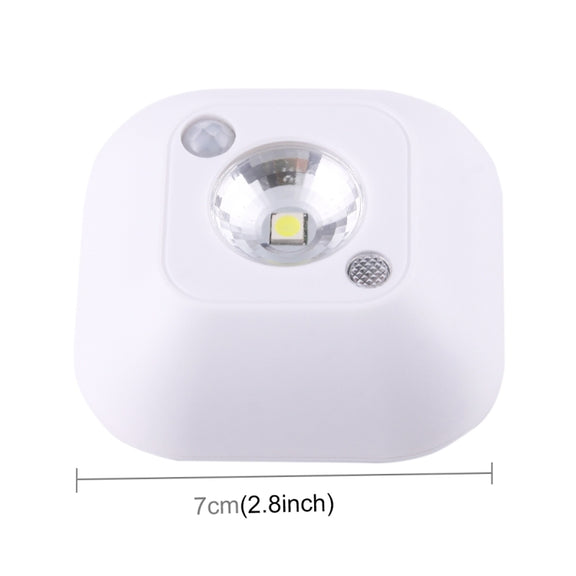 White Light Mini Human Body Motion Induction Ceiling Night Light , Porch Wall Lamps for Cabinets / Bedroom / Bathroom / Living Room, Sensor Distance: 2-3m(White)