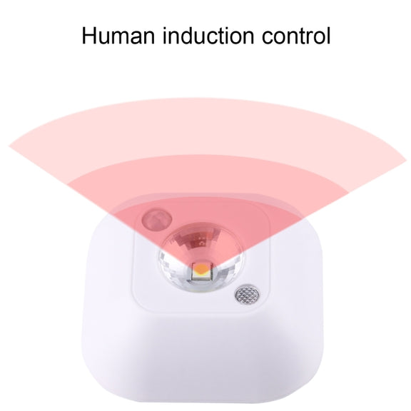 White Light Mini Human Body Motion Induction Ceiling Night Light , Porch Wall Lamps for Cabinets / Bedroom / Bathroom / Living Room, Sensor Distance: 2-3m(White)