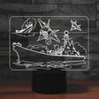 Airplane Group Shape 3D Colorful LED Vision Light Table Lamp, Charging Touch Version - Novelty Lighting by PMC TechLife | Online Shopping South Africa | PMC TechLife | Buy Now Pay Later Mobicred