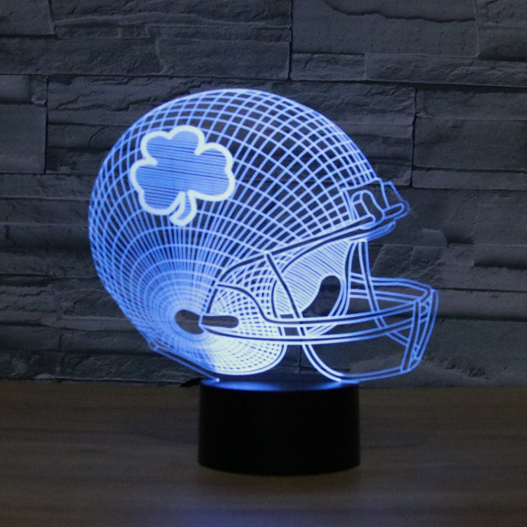 Rugby Hat Flower Shape 3D Colorful LED Vision Light Table Lamp, 16 Colors Remote Control Version - free shipping - PMC TechLife - Order now!