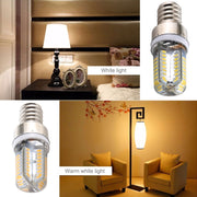 E12 SMD 3014 64 LEDs Dimmable LED Corn Light, AC 220V (Warm White)