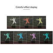 Rugby Quarterback Shape 3D Colorful LED Vision Light Table Lamp, 16 Colors Remote Control Version