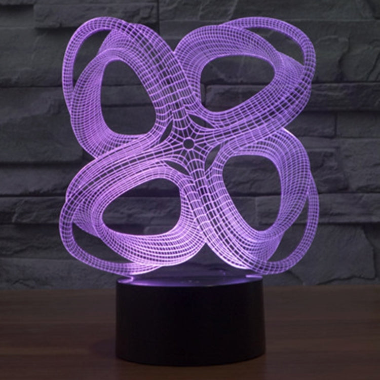 Four Circle Abstract Style 3D Touch Switch Control LED Light , 7 Color Discoloration Creative Visual Stereo Lamp Desk Lamp Night Light - Novelty Lighting by PMC TechLife | Online Shopping South Africa | PMC TechLife | Buy Now Pay Later Mobicred