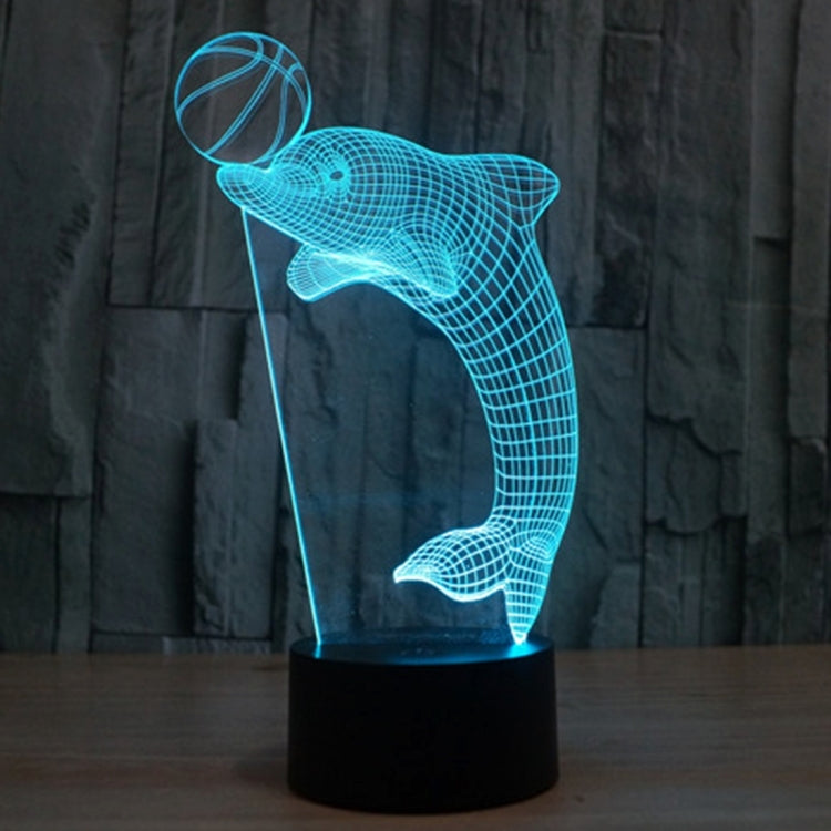 Dolphin Heading the Ball Style 3D Touch Switch Control LED Light , 7 Color Discoloration Creative Visual Stereo Lamp Desk Lamp Night Light - Novelty Lighting by PMC TechLife | Online Shopping South Africa | PMC TechLife | Buy Now Pay Later Mobicred