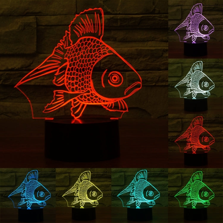 Goldfish Style 3D Touch Switch Control LED Light , 7 Color Discoloration Creative Visual Stereo Lamp Desk Lamp Night Light - Novelty Lighting by PMC TechLife | Online Shopping South Africa | PMC TechLife | Buy Now Pay Later Mobicred