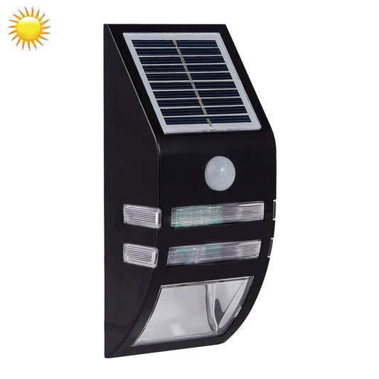 LAMPZOOE CL-102 0.2W White Light PIR Sensor Solar Light , 80 LM 6000-6500K Outdoor Wall Light with 5V 0.5W Solar Panel(Black) - Solar Lights by LAMPZ00E | Online Shopping South Africa | PMC Jewellery | Buy Now Pay Later Mobicred