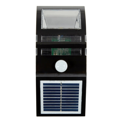 LAMPZOOE CL-102 0.2W White Light PIR Sensor Solar Light , 80 LM 6000-6500K Outdoor Wall Light with 5V 0.5W Solar Panel(Black) - Solar Lights by LAMPZ00E | Online Shopping South Africa | PMC Jewellery | Buy Now Pay Later Mobicred