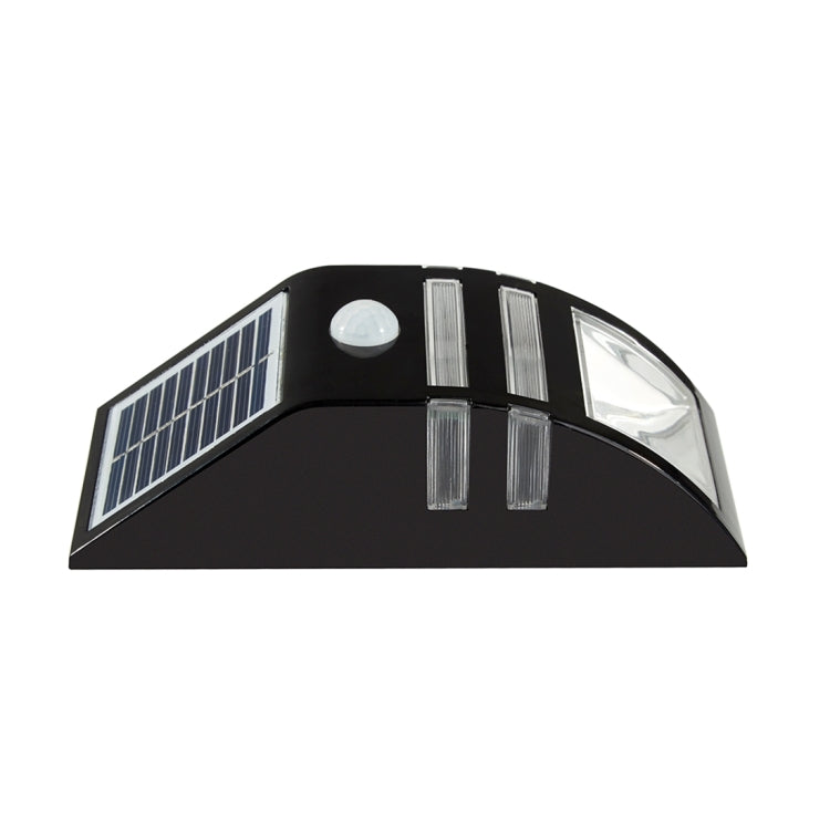 LAMPZOOE CL-102 0.2W White Light PIR Sensor Solar Light , 80 LM 6000-6500K Outdoor Wall Light with 5V 0.5W Solar Panel(Black) - Solar Lights by LAMPZ00E | Online Shopping South Africa | PMC Jewellery | Buy Now Pay Later Mobicred
