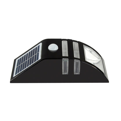 LAMPZOOE CL-102 0.2W White Light PIR Sensor Solar Light , 80 LM 6000-6500K Outdoor Wall Light with 5V 0.5W Solar Panel(Black) - Solar Lights by LAMPZ00E | Online Shopping South Africa | PMC Jewellery | Buy Now Pay Later Mobicred