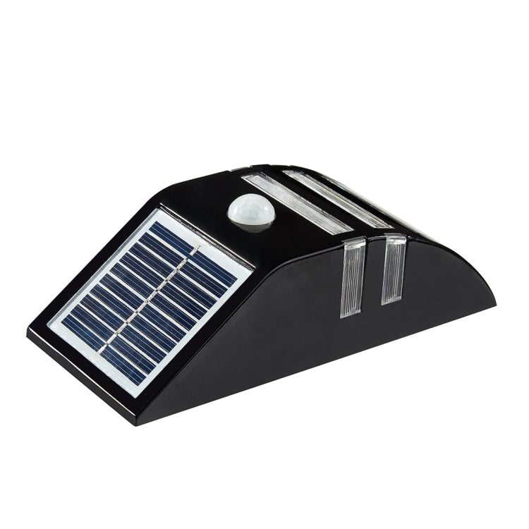 LAMPZOOE CL-102 0.2W White Light PIR Sensor Solar Light , 80 LM 6000-6500K Outdoor Wall Light with 5V 0.5W Solar Panel(Black) - Solar Lights by LAMPZ00E | Online Shopping South Africa | PMC Jewellery | Buy Now Pay Later Mobicred