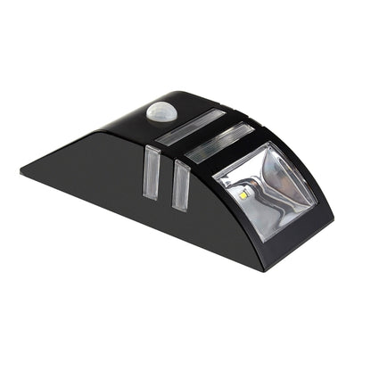 LAMPZOOE CL-102 0.2W White Light PIR Sensor Solar Light , 80 LM 6000-6500K Outdoor Wall Light with 5V 0.5W Solar Panel(Black) - Solar Lights by LAMPZ00E | Online Shopping South Africa | PMC Jewellery | Buy Now Pay Later Mobicred
