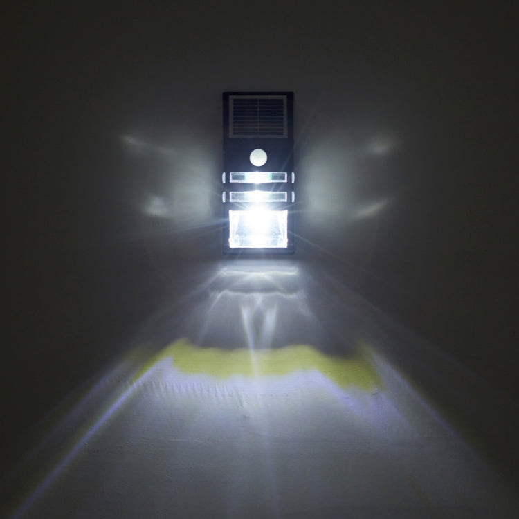LAMPZOOE CL-102 0.2W White Light PIR Sensor Solar Light , 80 LM 6000-6500K Outdoor Wall Light with 5V 0.5W Solar Panel(Black) - Solar Lights by LAMPZ00E | Online Shopping South Africa | PMC Jewellery | Buy Now Pay Later Mobicred