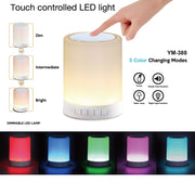 388 Atmosphere Light Music Table Lamp Multifunctional Wireless Bluetooth Speaker , with LED Light & Handle, Support AUX IN & Hands-free Answer & TF Card