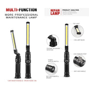 W552 280LM USB Rechargeable Folding Mobile Handheld Work Emergency Light, Size: 13.5 x 3.8cm