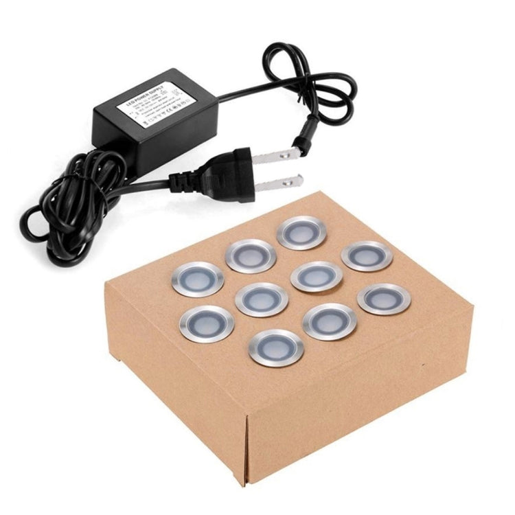 10 PCS 6W Recessed Stair Underground Lamp, SMD 2835 500-600LM 2800-3200K Deck Light Buried Lamps LED Floor Light Wall Spotlight, Cutout Size: 30x22mm(White Light)
