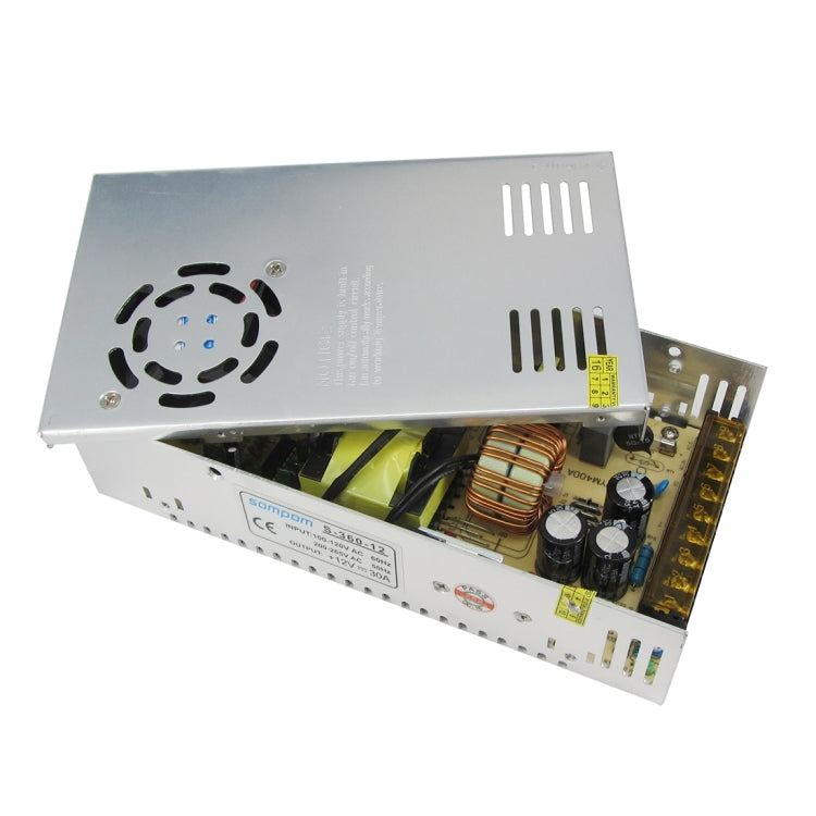 SOMPOM S-360-12 360W 12V 30A Iron Shell Driver LED Light Strip Lighting Monitor Power Supply - free shipping - PMc TechLife - Order now!