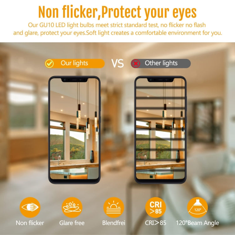 GU10 5W 8 LEDs SMD 2835 LED Spotlight 3000K Dimmable, AC 220V (Warm White) - free shipping - PMC Jewellery - Order now!