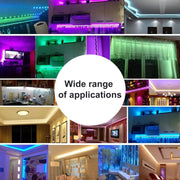 5m 150 LEDs SMD 5050 IP65 Water-resistant Bluetooth RGB Light Strip with 24-keys Remote Control, EU Plug