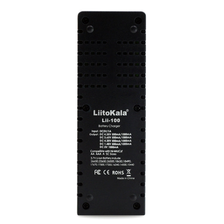 LiitoKala Lii-100 Battery Charger for Li-ion IMR 18650, 18490, 18350, 17670, 17500, 16340 (RCR123), 14500, 10440 - Charger & Converter by PMC TechLife | Online Shopping South Africa | PMC TechLife | Buy Now Pay Later Mobicred