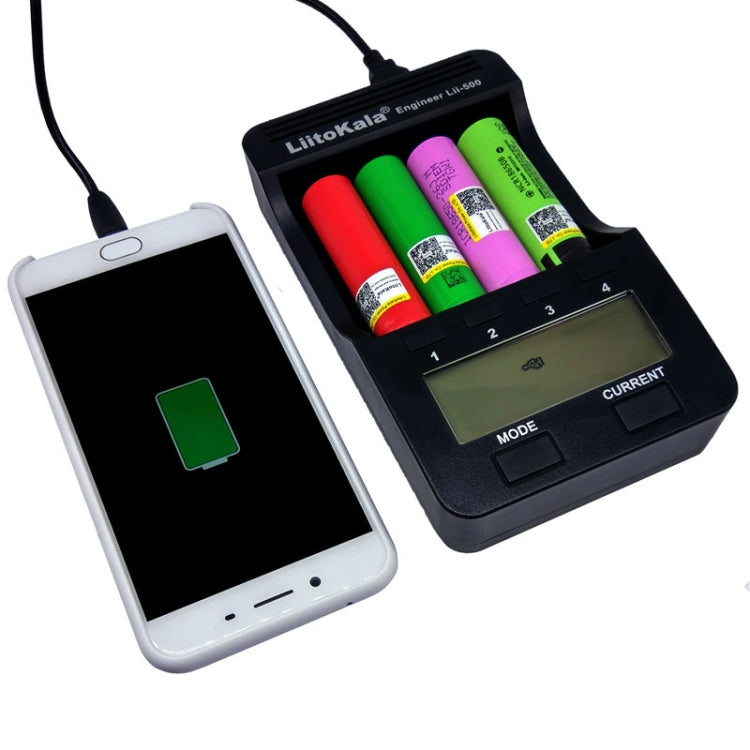LiitoKala lii-500 Lithium Battery Charger for Li-ion IMR 18650, 26650, 16340, 14500, 10440, 18500, US Plug - Charger & Converter by PMC TechLife | Online Shopping South Africa | PMC TechLife | Buy Now Pay Later Mobicred