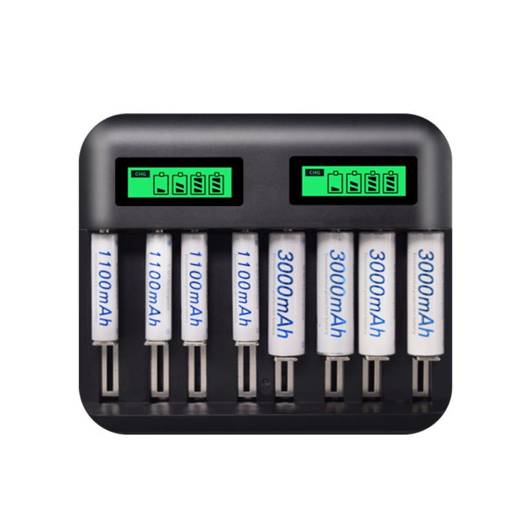 5V 2A USB 8 Slot Battery Charger for AA & AAA & C / D Battery, with LCD Display - Charger & Converter by PMC TechLife | Online Shopping South Africa | PMC TechLife